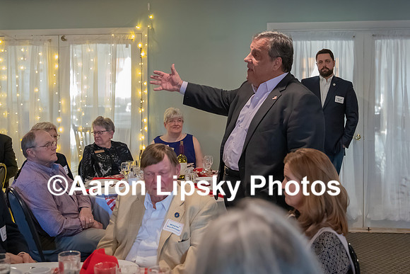 Former NJ Governor Chris Christie addresses Republican gathering at Keene Country Club in Keene NH Friday evening-