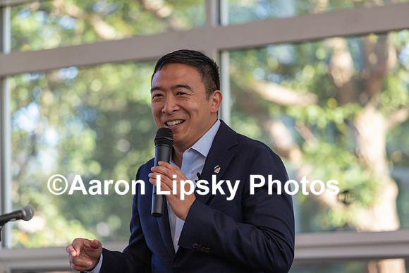 Andrew Yang at campaign event in Flag Room at Keene State College on August 26, 2019-2014-2